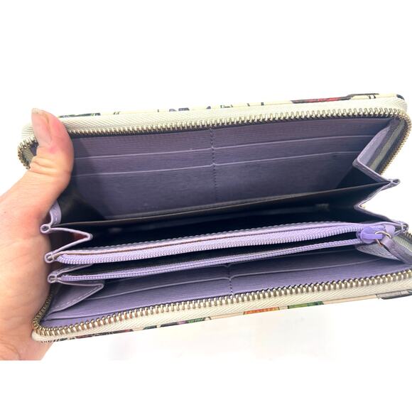 Gucci Off White Floral Print Leather Continental Zip Around Wallet-COA Included - Picture 9 of 12